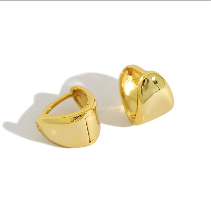 Silver Hoop Earring White Gold & Gold