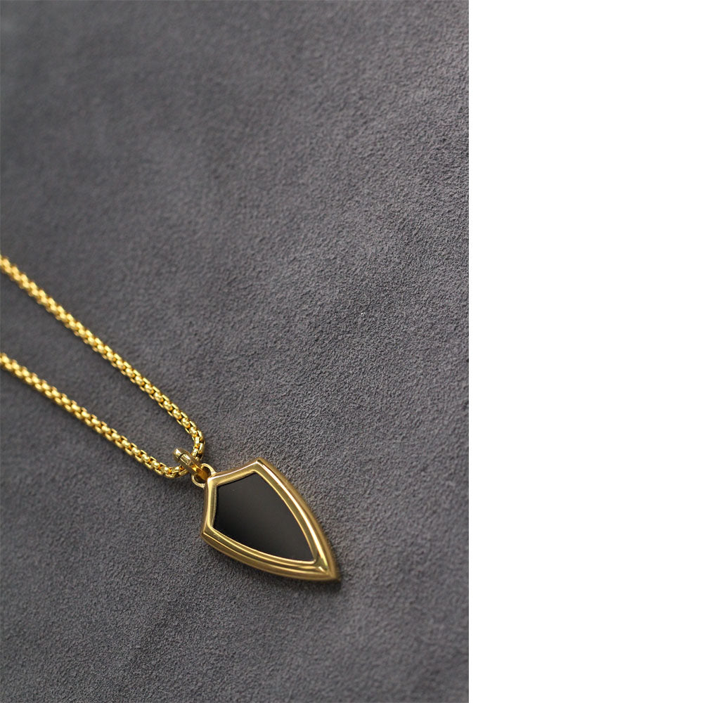 Shield Onyx Men Necklace