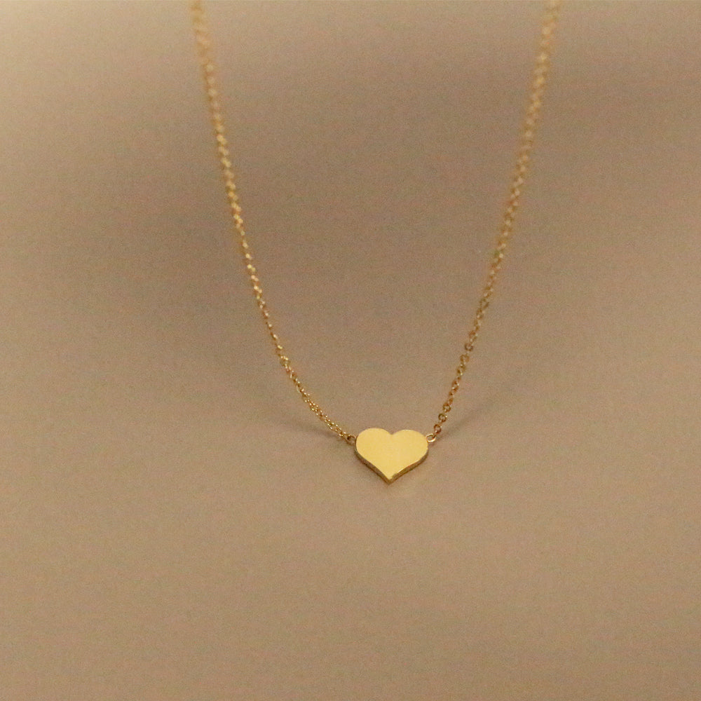 Gold Heart Necklace Women