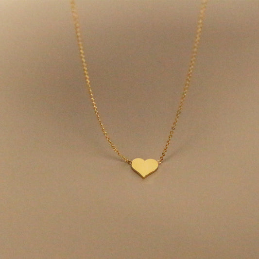 Gold Heart Necklace Women