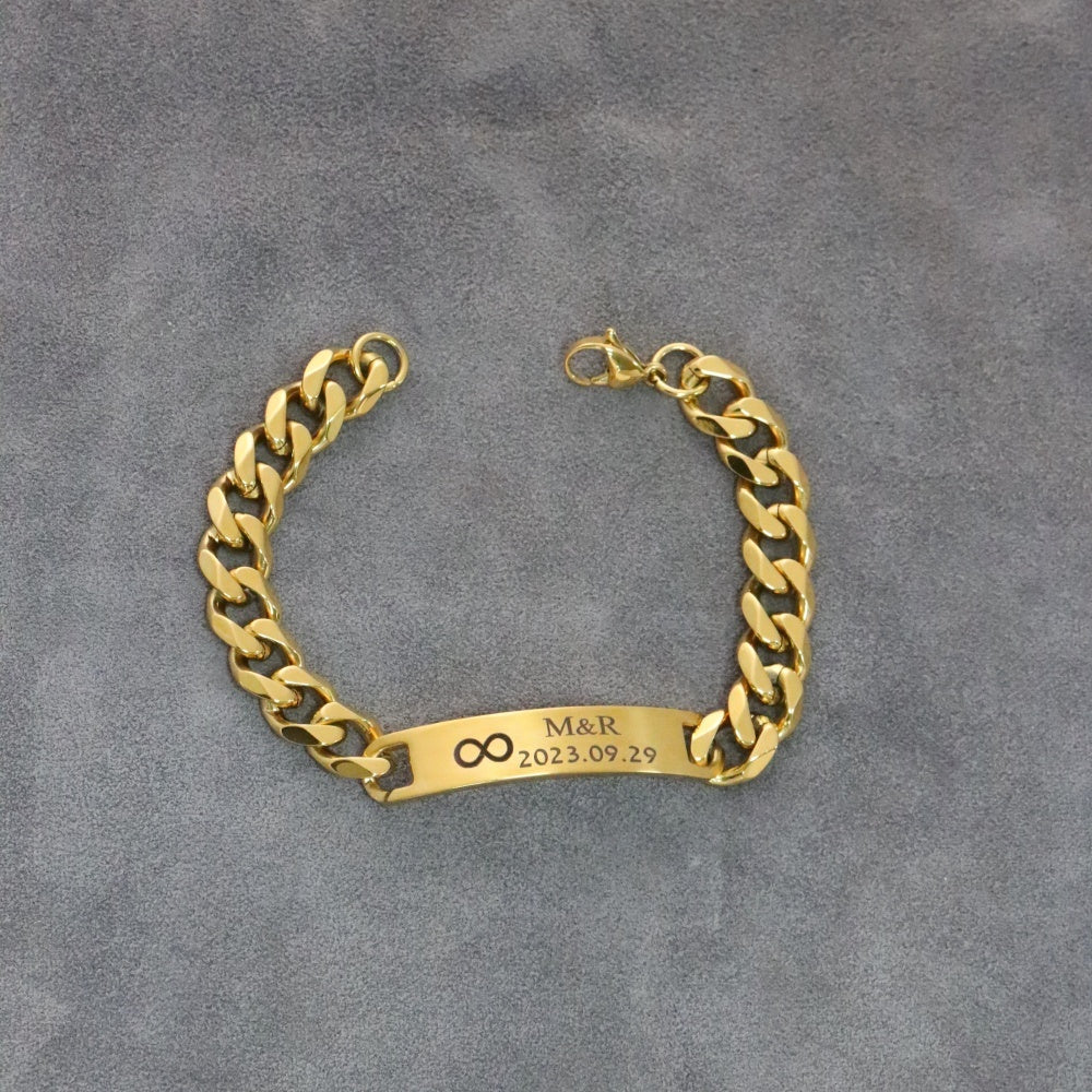 Personalized Men Engraved Bracelet