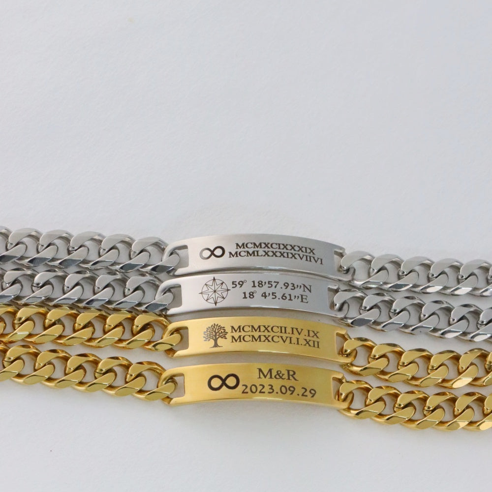 Personalized Men Engraved Bracelet