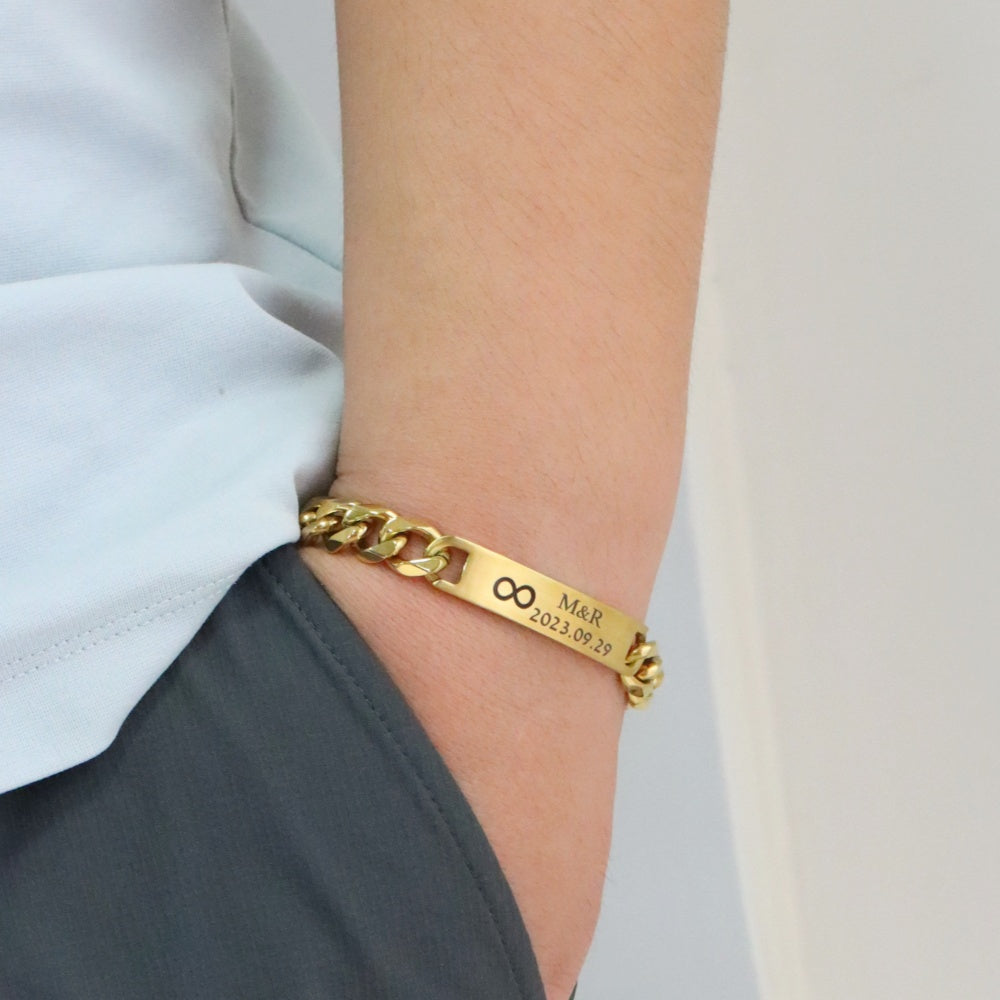 Personalized Men Engraved Bracelet